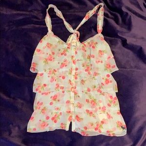 A&F Lace Floral Top